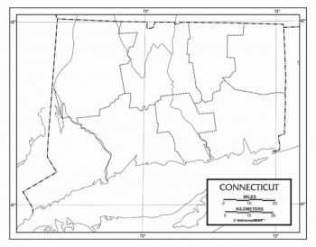 Connecticut Map Paper single (8+" x 11")