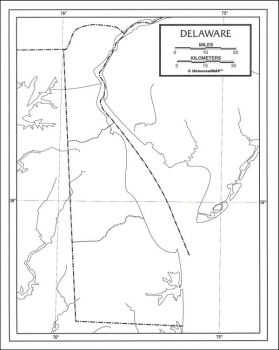 Delaware Map Laminated single (8+" x 11")