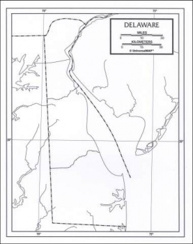 Delaware Map Paper single (8+" x 11")