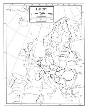 Europe Map Paper single (8+