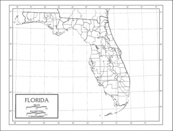 Florida Map Paper single (8+" x 11")