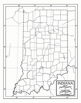 Indiana Map Paper single (8+" x 11")
