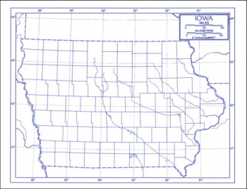 Iowa Map Paper single (8+" x 11")