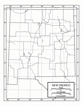 New Mexico Map Paper single (8+" x 11")