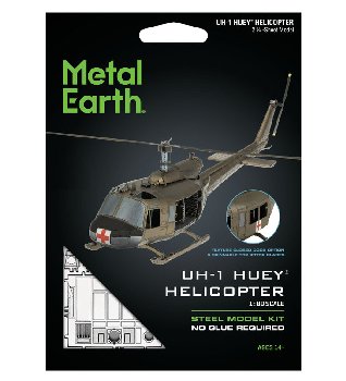 Bell UH-1 Huey Helicopter (Metal Earth 3D Laser Cut Model)