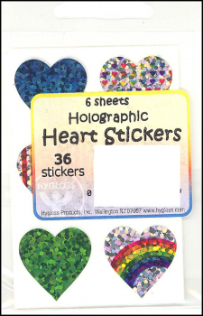 Holographic Heart Stickers (6 Sheets)