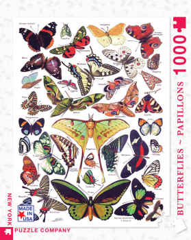 Butterflies-Papillons 1000 piece Puzzle (Vintage Magazine)