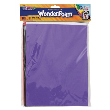 WonderFoam Sheets Assorted Colors 9" x 12" - 10 sheets