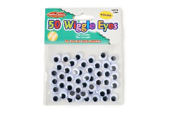 Wiggle Eyes - 10 mm (Round) -Black 50 pc/Bag
