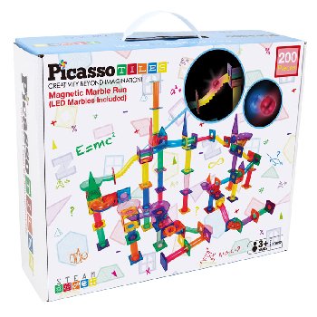 Picasso Tiles Magnetic Marble Run Set (200 piece)