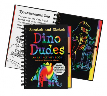 Dino Dudes Trace-Along Scratch and Sketch Activity Book