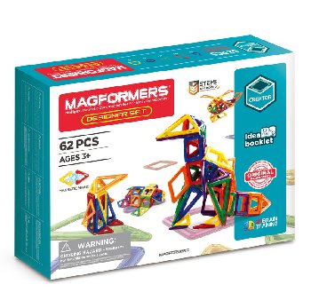 Magformers Designer Set - 62 Pieces in 5 Shapes