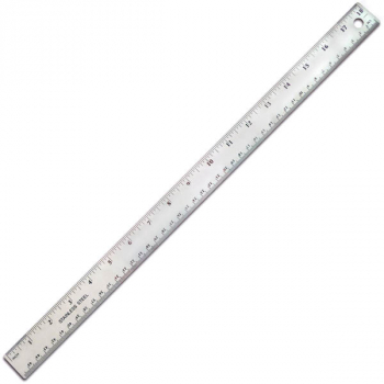 Stainless Steel Ruler with Cork Backing (18")