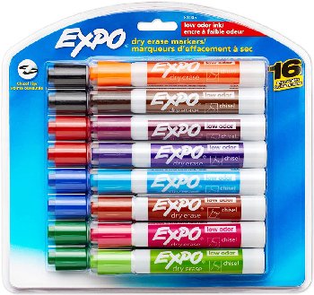 Chisel Point Expo Low Odor Markers card of 16