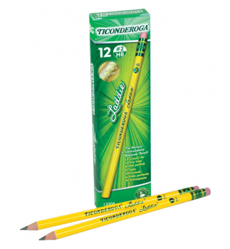 Dixon Ticonderoga Laddie Pencil with Eraser - 12 count