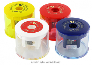Wax Crayon Sharpener w/ See-Through Container (assorted color)
