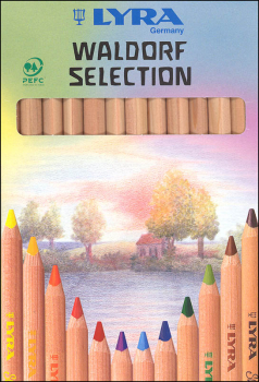 Waldorf Selection 6.25mm Unlacquered Triangular Colored Pencils - 12 Colors