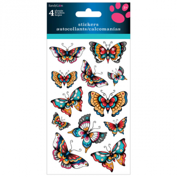 Hipster Butterflies Standard Stickers (4 Sheet)