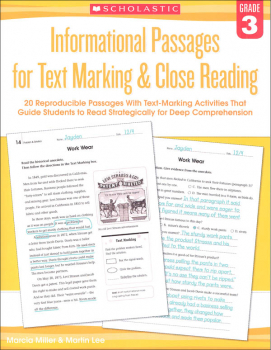 Informational Passages for Text Marking & Close Reading Grade 3