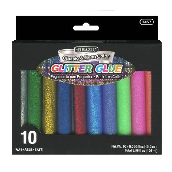 Glitter Glue Pens 10.5 mL (10 count)