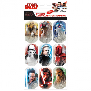 Star Wars 8 Lenticular Stickers - 9 Tags