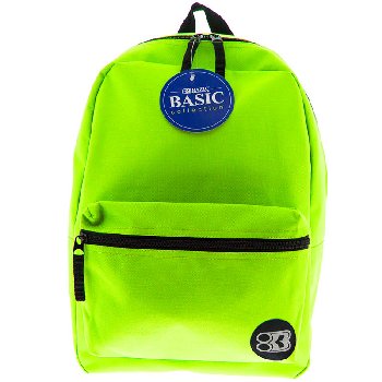 Lime Green Basic Backpack 16"