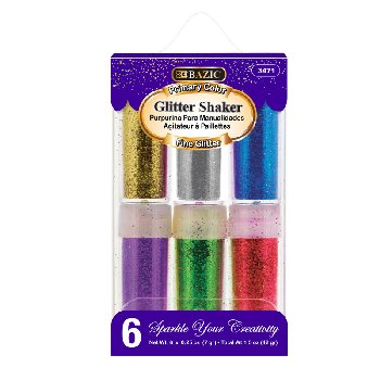 Primary Color Glitter Shaker 7g (6 count)