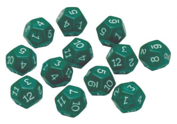Dodecahedra (12 Sided) Dice set of 12