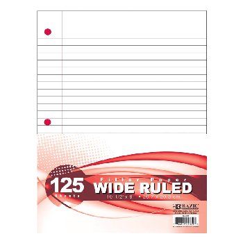 Wide Ruled Filler Paper (125 count)