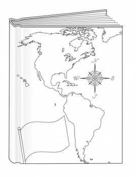World Map Bare Book