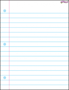 Notebook Paper Wipe-Off Chart