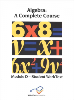Algebra Module D WorkText