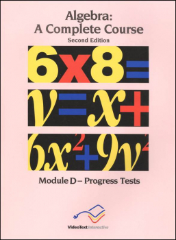Algebra Module D Progress Tests