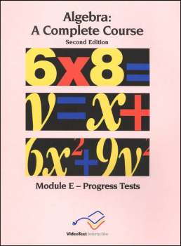 Algebra Module E Progress Tests