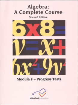 Algebra Module F Progress Tests