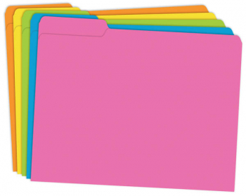 File Folders, Solid Colors, Brite Assorted (package of 10)