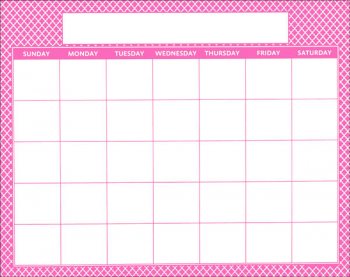 Magnetic Calendar Moroccan Pink - Write-N-Wipe (22" x 28")