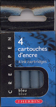 Cartridges for Refillable Brush & Marker - Blue (Package of 4 Cartridges)
