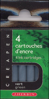 Cartridges for Refillable Brush & Marker - Green (Package of 4 Cartridges)