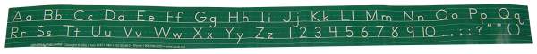 Self-Adhesive Alphabet Desk Strips Manuscript (Green)