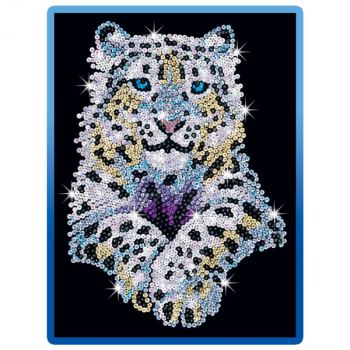 Sequin Art Blue Snow Leopard