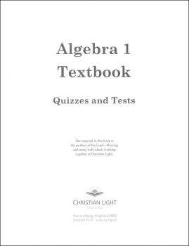 Algebra 1 Tests & Quizzes Sunrise Edition