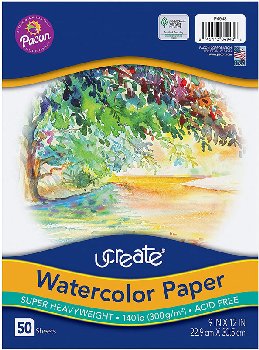 Art1st White Wtrclr Paper-140 lb(9x12)50shts