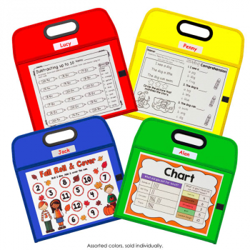 Portable Dry Erase Pocket, 10"x13" (assorted primary color)