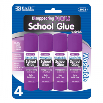 Glue Sticks (Disappearing Purple Acid Free, Washable) 4/Pack