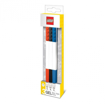 LEGO Bricks Gel Pens - 3 pack (Red, Black, Blue)