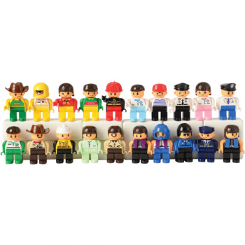 Figures for Preschool Sized Building Bricks (20 pieces)