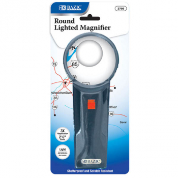 Round Lighted Magnifier 2.5" 3X