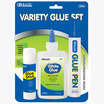 Variety Glue Set 3/pack (stick, bottle & pen)