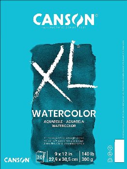 Canson Watercolor Pad Extra Large 9" x 12" 30 Sheets